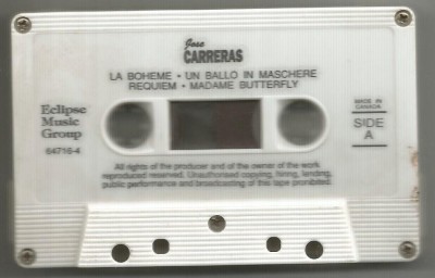 A(01) Caseta audio -JOSE CARRERAS foto