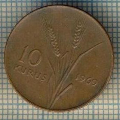 10273 MONEDA - TURCIA - 10 KURUS -anul 1969 -starea care se vede