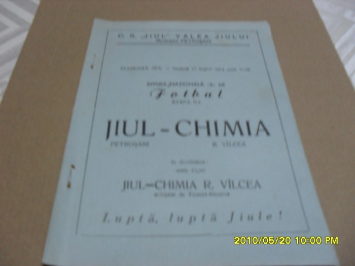 program JIul - Chimia Rm. Vilcea