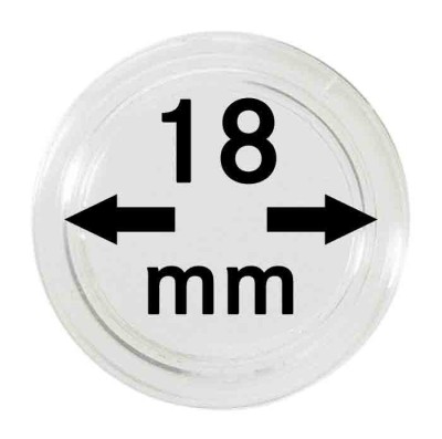 Capsule pentru monede - 10 buc. in cutie - dimensiune intrare 18 mm foto