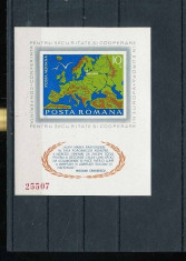 ROMANIA 1975 CSCE , CONFERINTA SECURITATE HELSINKI LP 892 COLITA NESTAMPILATA foto