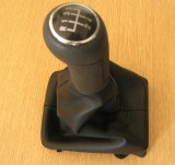 Nuca Schimbator + Husa Audi A6 2004-2009, 5+1 Viteze, Piele Ecologica, Negru