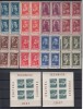 ROMANIA 1947 LP 215 216 a INSTITUTUL DE STUDII ROMANO-SOVIETICE SI POSTA AERIANA IN BLOCURI DE 4 TIMBRE STARE MNH, Nestampilat