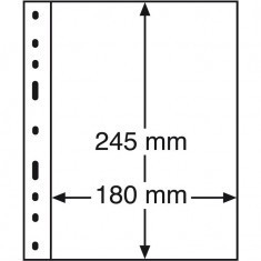 SET-10 buc FOLII / FOLIE OPTIMA BANCNOTE 1C , dim 252 x 202 mm LEUCHTTURM foto