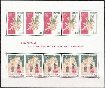 Europa-cept 1981 - Monaco bloc neuzat,perfecta stare