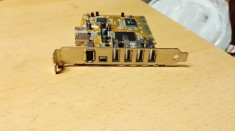 Placa PC Usb x 4, Fire Wire, 1344 PCI foto