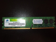 Memorie RAM 1GB DDR2 PC desktop Corsair 667MHZ ( 1 GB DDR 2 ) (BO685) foto