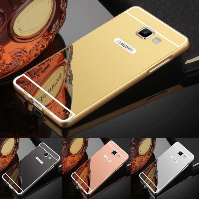 Husa / Bumper aluminiu + spate acril oglinda Samsung Galaxy A5 2017 / A8 2018 foto mare Husa / Bumper aluminiu + spate acril oglinda Samsung Galaxy A5 2017 / A8 2018 foto mare