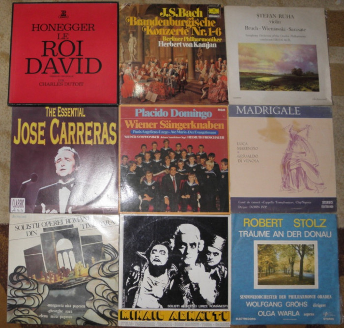 Vinil muzica clasica 6 J Carreras,Ruha,Arnautu,Domingo,Solistii operei Timisoara