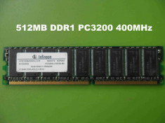 Memorie RAM PC DDR1 512MB PC3200 400MHz Infineon foto