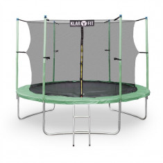 Klarfit Rocket Start XXL trampoline 305cm siguran?a scara net din aluminiu Capac verde foto