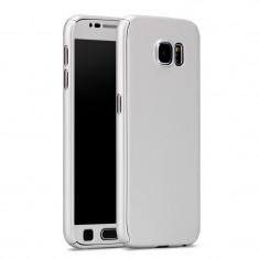 Husa Samsung Galaxy S7 G930-Iberry Full Cover+Folie Sticla 360 Alba foto