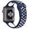 Curea pentru Apple Watch 38 mm Silicon iUni Albastru-Alb