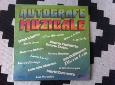 autografe muzicale vol 3 disc vinyl lp selectii muzica populara folclor EPE02682 foto