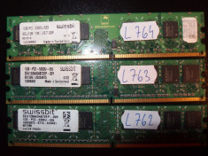 Memorie RAM 1GB DDR2 PC desktop Swissbit 667MHZ (L762) foto