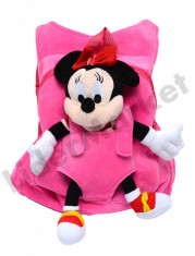 Rucsac cu papusa detasabila Minnie Mouse pentru copii foto