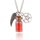 Cumpara ieftin Pandantiv / Colier / Lantisor - SUPERNATURAL Talisman de Protectie - Rosu