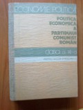 X Politica Economica A Partidului Comunist Roman- Clasa A Xi-a