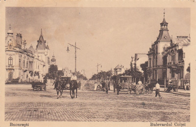 BUCURESTI , BULEVARDUL COLTEI CARUTA TRAMVAI foto