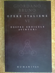 Giordano Bruno - Opere italiene VI, Despre eroicele avanturi foto