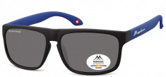 Ochelari de soare barbati Montana Eyewear MP37A black / blue + smoke lenses MP37A foto