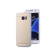 Husa Samsung Galaxy S7 Edge-Forcell Mirror Jelly Case Gold foto