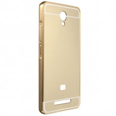 Husa Bumper Aluminiu iberry Auriu Pentru Xiaomi Redmi Note 3 foto