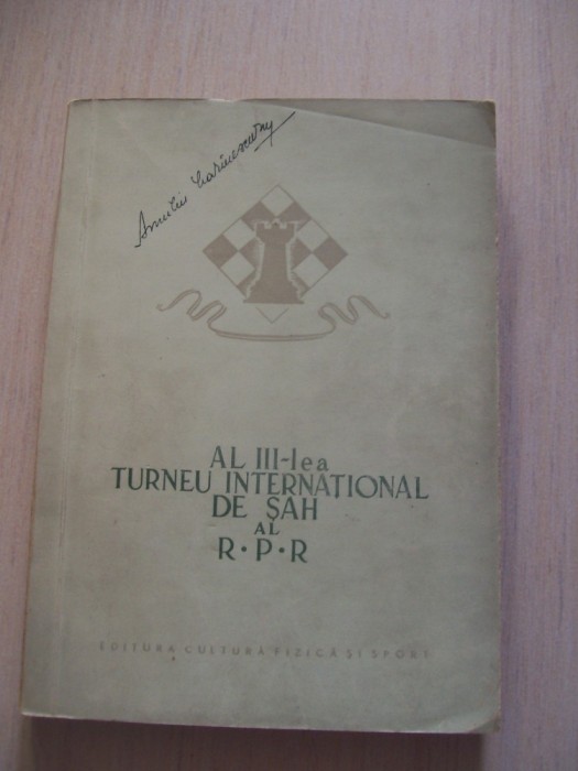 AL III-LEA TURNEU INTERNATIONAL DE SAH AL R.P,R AL III-LEA TURNEU INTERNATIONAL DE SAH AL R.P,R