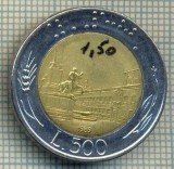 10378 MONEDA - ITALIA - 500 LIRE -anul 1989 -starea care se vede