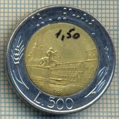 10378 MONEDA - ITALIA - 500 LIRE -anul 1989 -starea care se vede