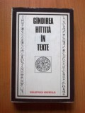 W3 Gandirea Hitita In Texte - Colectiv