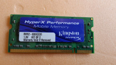 Memorie Laptop Kingston Sodimm DDR2 2 GB 800 Mhz PC3-6400 foto