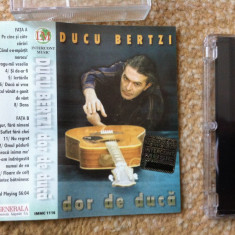 ducu bertzi dor de duca caseta audio muzica pop rock folk Intercont Music 1997