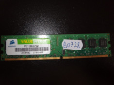 Memorie RAM 1GB DDR2 PC desktop Corsair 667MHZ ( 1 GB DDR 2 ) (BO728) foto