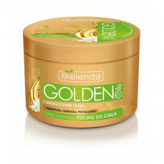 GOLDEN OILS Scrub de corp cu uleiuri pretioase de Babassu, Pasiflora, Fistic 200ml, Bielenda foto