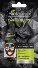 Carbo Detox Masca de fata cu Carbune Activ si Argila Verde pentru ten mixt 8g, Bielenda foto