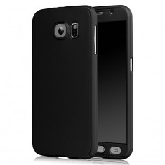 Husa Samsung Galaxy S7 G930 Neagra-Iberry Full Cover+Folie Sticla 360 foto