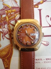 Ceas Slava automatic cal. 2427, 27 jewels, placat cu aur, a.f. 1980 foto