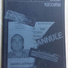 PETRU ILIESU-ROMANIA POSTSCRIPTUM (VERSURI 1989-1999/ro-eng)[dedicatie/autograf]