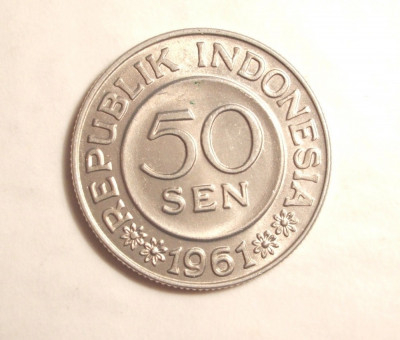 INDONEZIA 50 SEN 1961 UNC foto