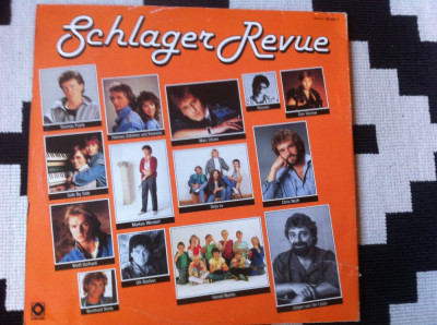 schlager revue dublu disc vinyl 2 lp selectii muzica pop italo disco germany foto