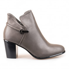 Botine cu toc office Grey foto