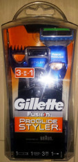 Aparat Fusion Gillette ProGlide Styler 3 in 1 cu o rezerva Braun nou foto