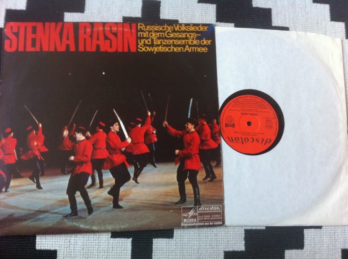 stenka rasin gesangs ansamble sowjetischen armee disc vinyl lp muzica ruseasca