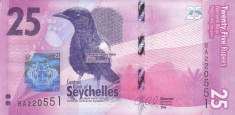 Bancnota Seychelles 25 Rupii 2016 - P48 UNC foto