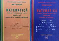 MATEMATICA MANUAL CLASA A XII-A Elemente de algebra + Elemente de analiza Ganga foto
