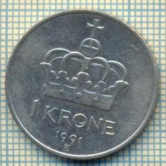 10441 MONEDA- NORVEGIA - 1 KRONE -anul 1991 -STAREA CARE SE VEDE