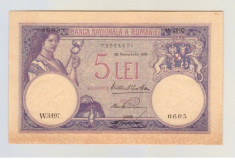 Bancnota 5 lei 1928 in stare excelenta foto