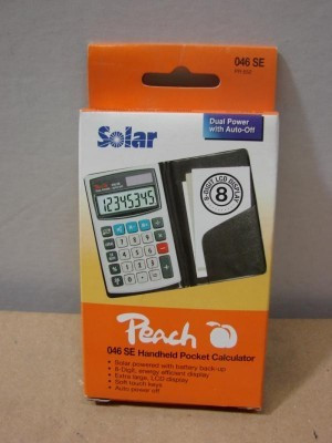 Calculator de birou Peach PR652, LCD display, solar dual power foto