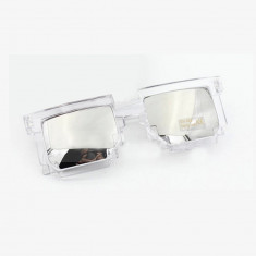 Ochelari Soare Unisex - MINECRAFT MODEL -Transparent + Lentila Argintie